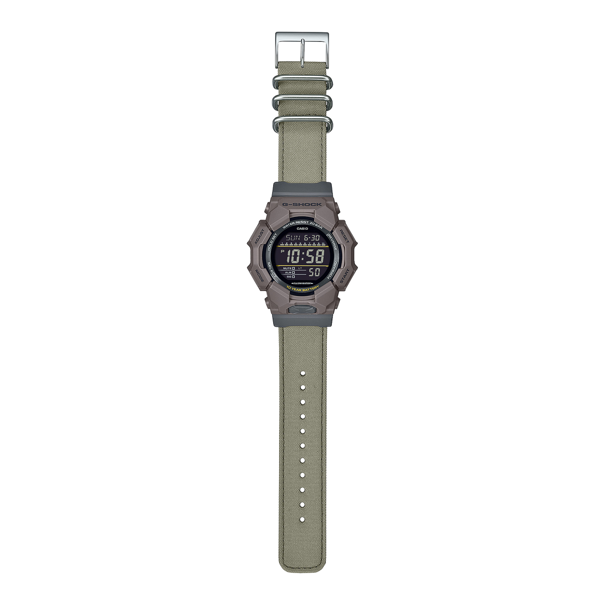 GD-010 Reloj G-Shock de caballero pulsera de tela 10 años de batería