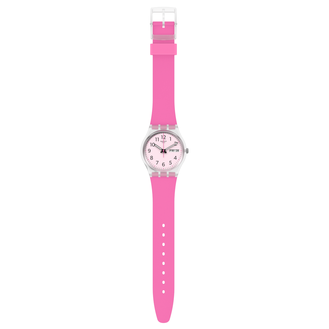 GE724 Reloj Swatch Rinse Repeat Pink de mujer correa de silicona