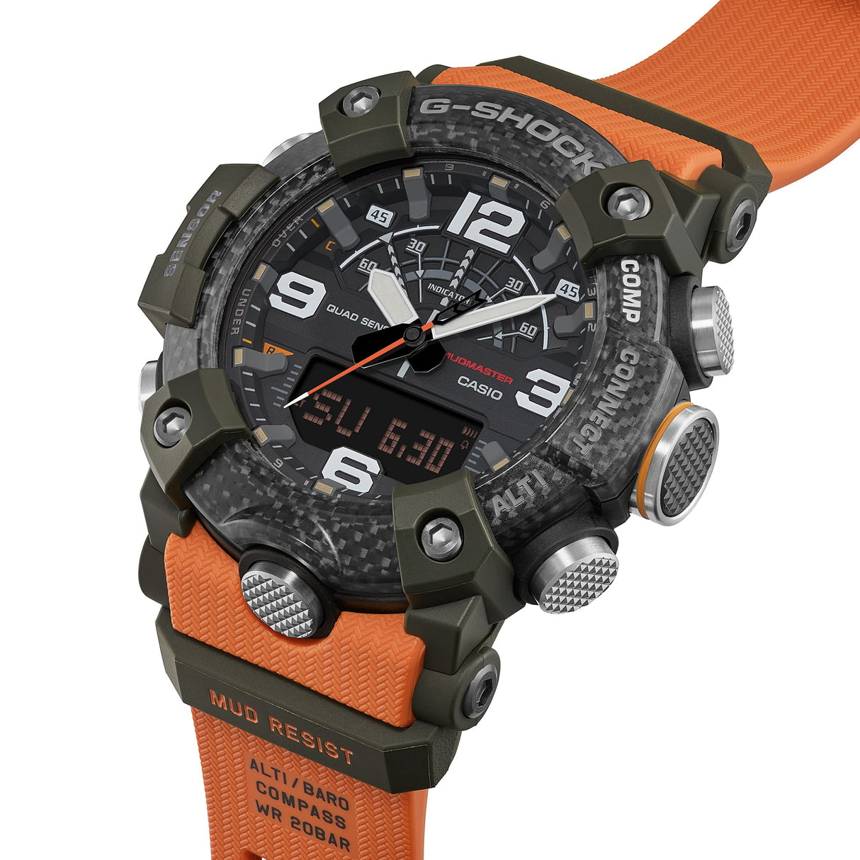 GG-B100 Reloj G-Shock Mudmaster Doble Hora para Hombre pulsera de Caucho Master of G