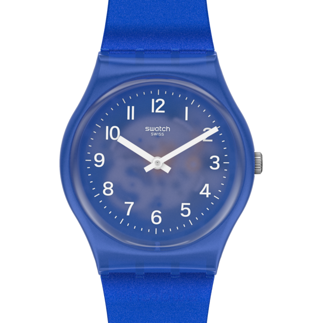 GL124 Reloj Swatch Blurry Blue de dama correa de caucho