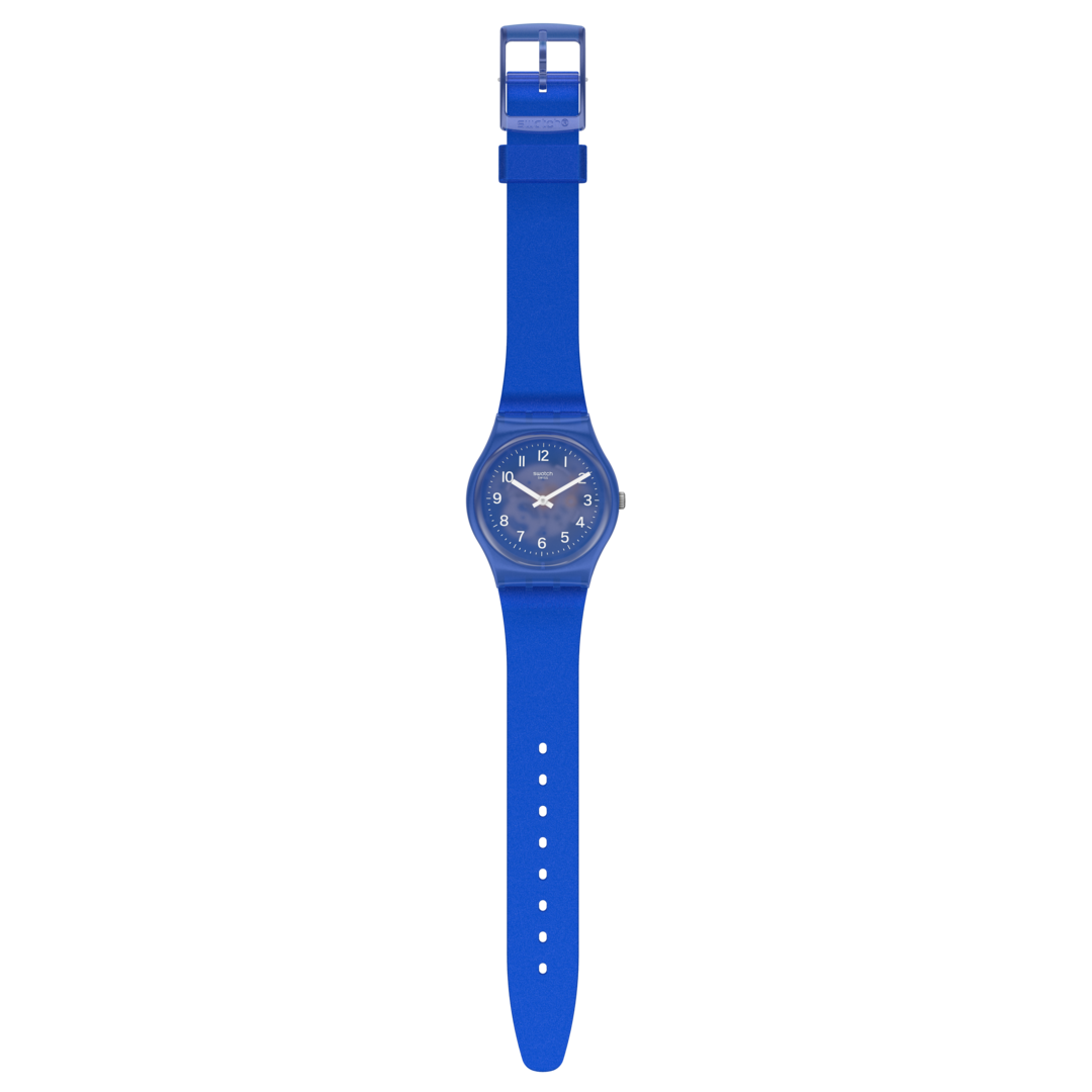 GL124 Reloj Swatch Blurry Blue de dama correa de caucho