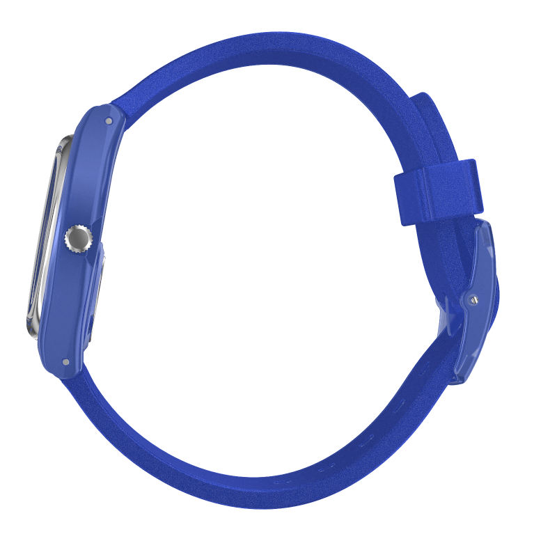 GL124 Reloj Swatch Blurry Blue de dama correa de caucho