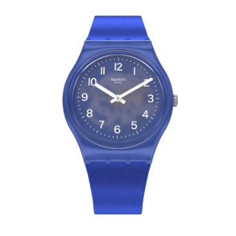 GL124 Reloj Swatch Blurry Blue de dama correa de caucho