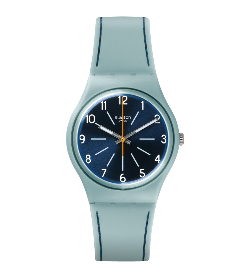 GM184 Reloj Swatch Blue Stitches de dama correa de piel