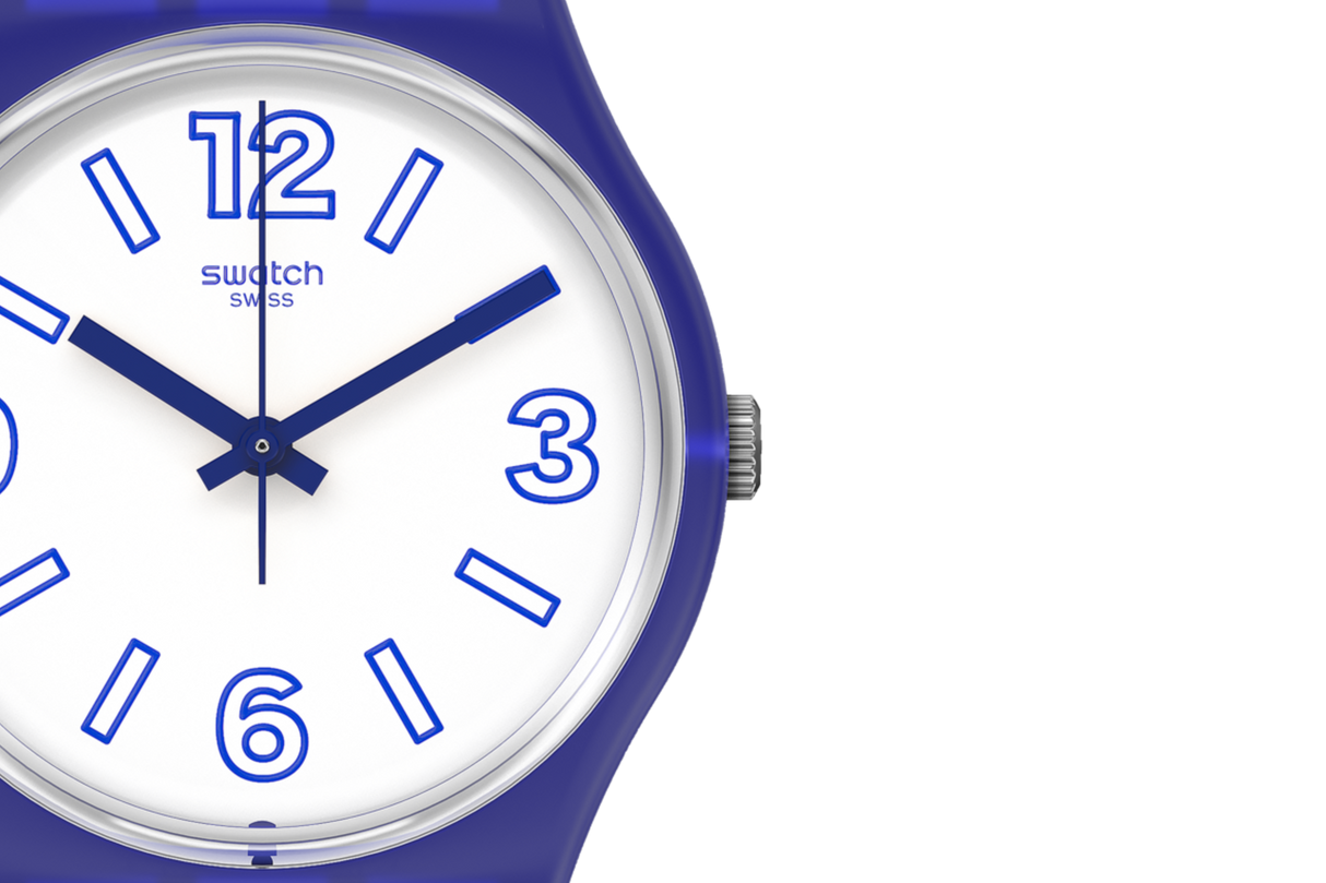 GN268 Reloj Swatch Electric Shark unisex pulsera de caucho