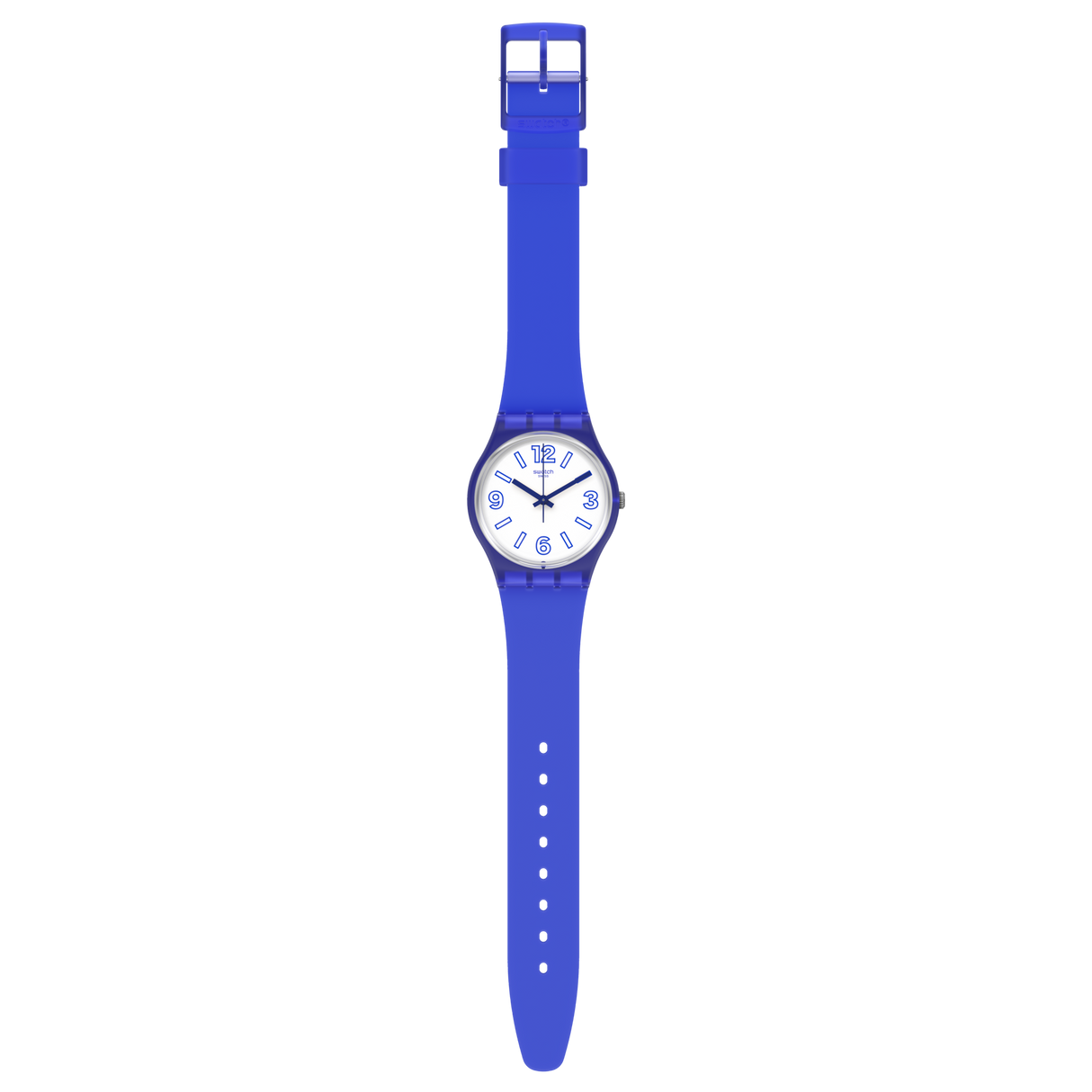 GN268 Reloj Swatch Electric Shark unisex pulsera de caucho