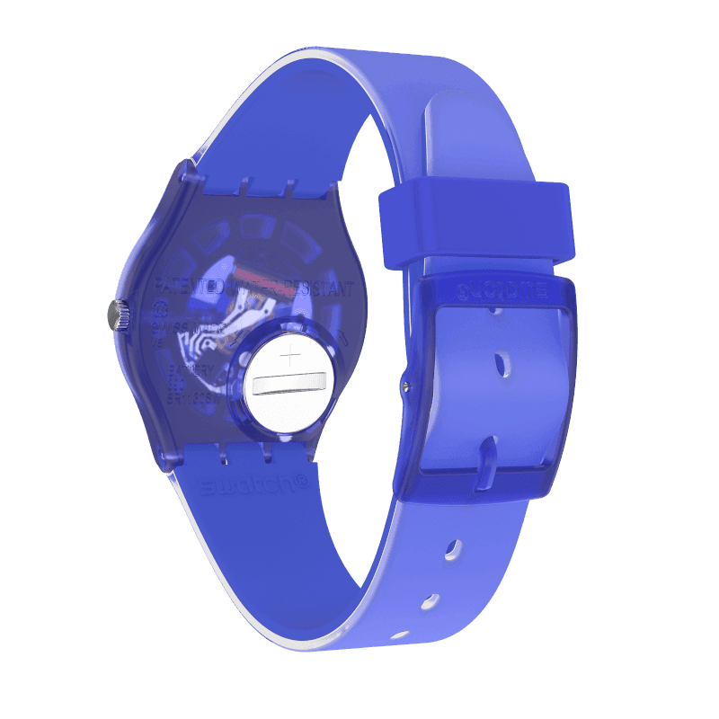 GN268 Reloj Swatch Electric Shark unisex pulsera de caucho