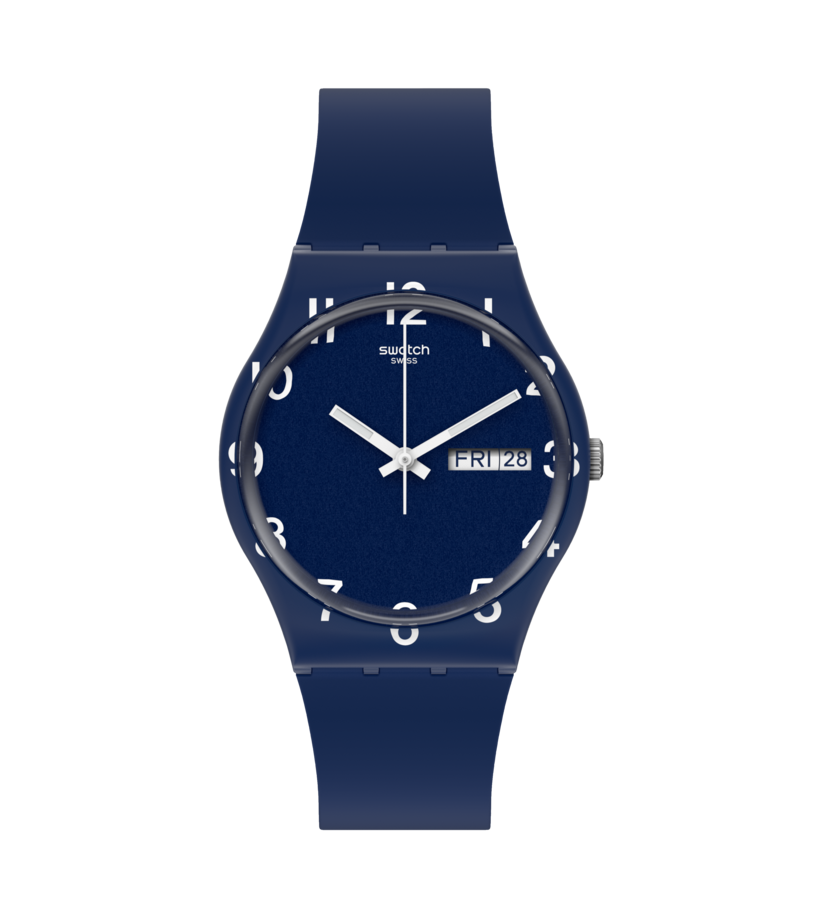 GN726 Reloj Swatch Over Blue de hombre pulsera de resina