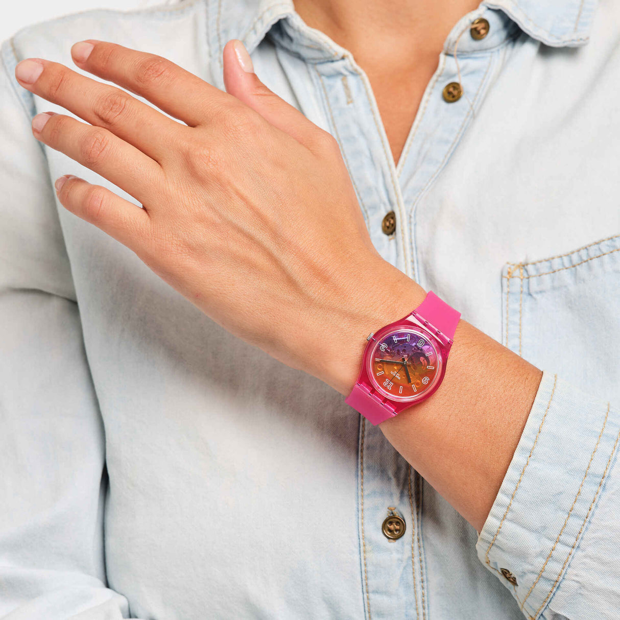 GP174 Reloj Swatch Orange Disco Fever de mujer banda de resina