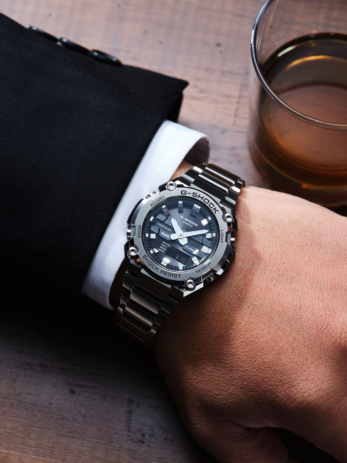 GST-B600D-1A Reloj G-Shock de caballero correa de acero inoxidable