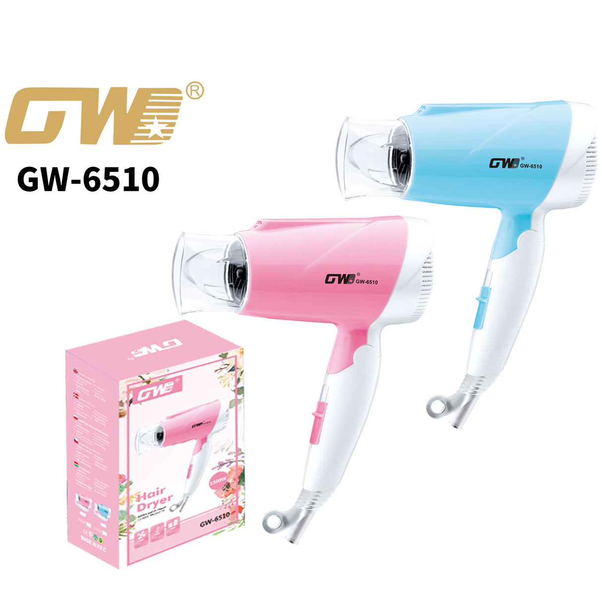 GW-6510 Mini secadora de pelo GWD fácil de transportar