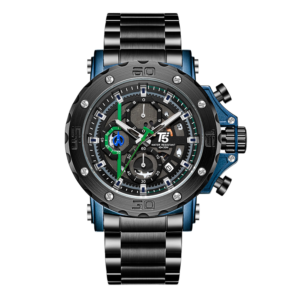 H3723G Reloj T5 para Hombre Análogo Pulsera de Metal
