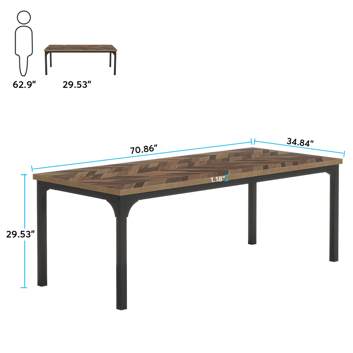 Tribesigns escritorio mueble para oficina y homeoffice HOGA-F1946
