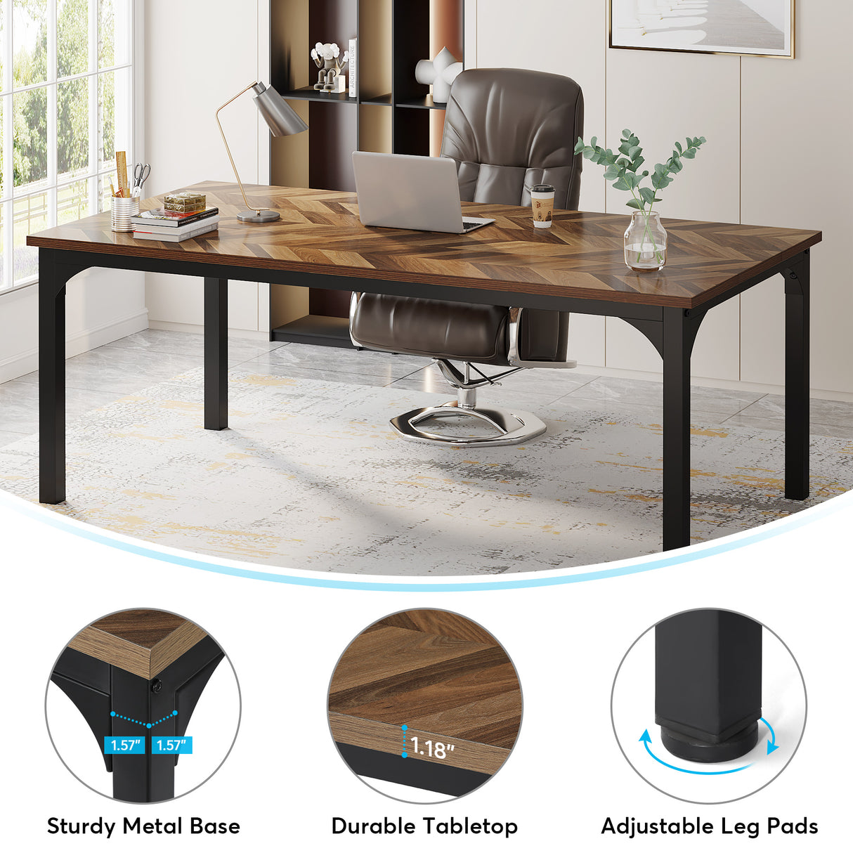 Tribesigns escritorio mueble para oficina y homeoffice HOGA-F1946