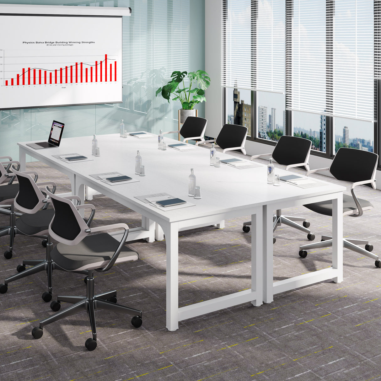 Escritorio mueble marca Tribesigns para oficina y homeoffice 63 pulgadas de área de trabajo HOGA-U01