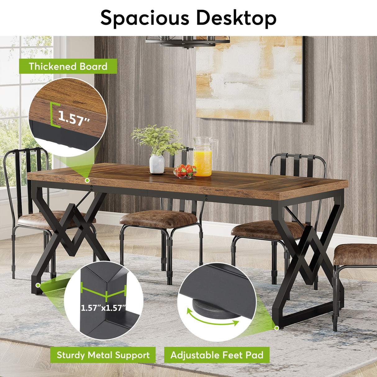 Escritorio mueble marca Tribesigns para oficina y homeoffice HOGA-XK00