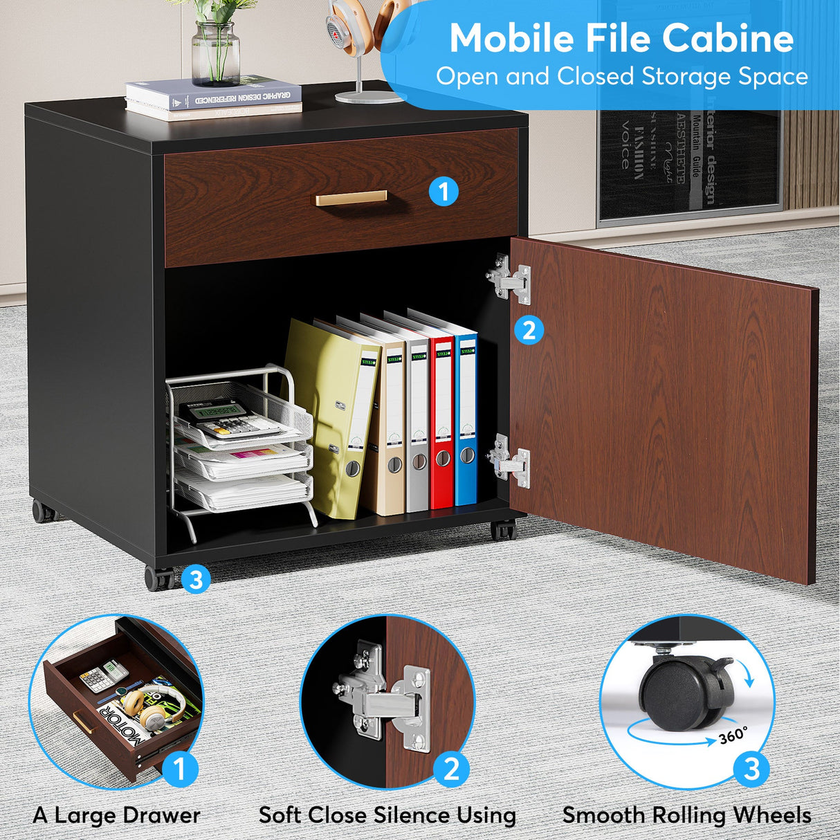 Escritorio grande en forma de L de 180 cm Tribesigns HOGA-XK00333