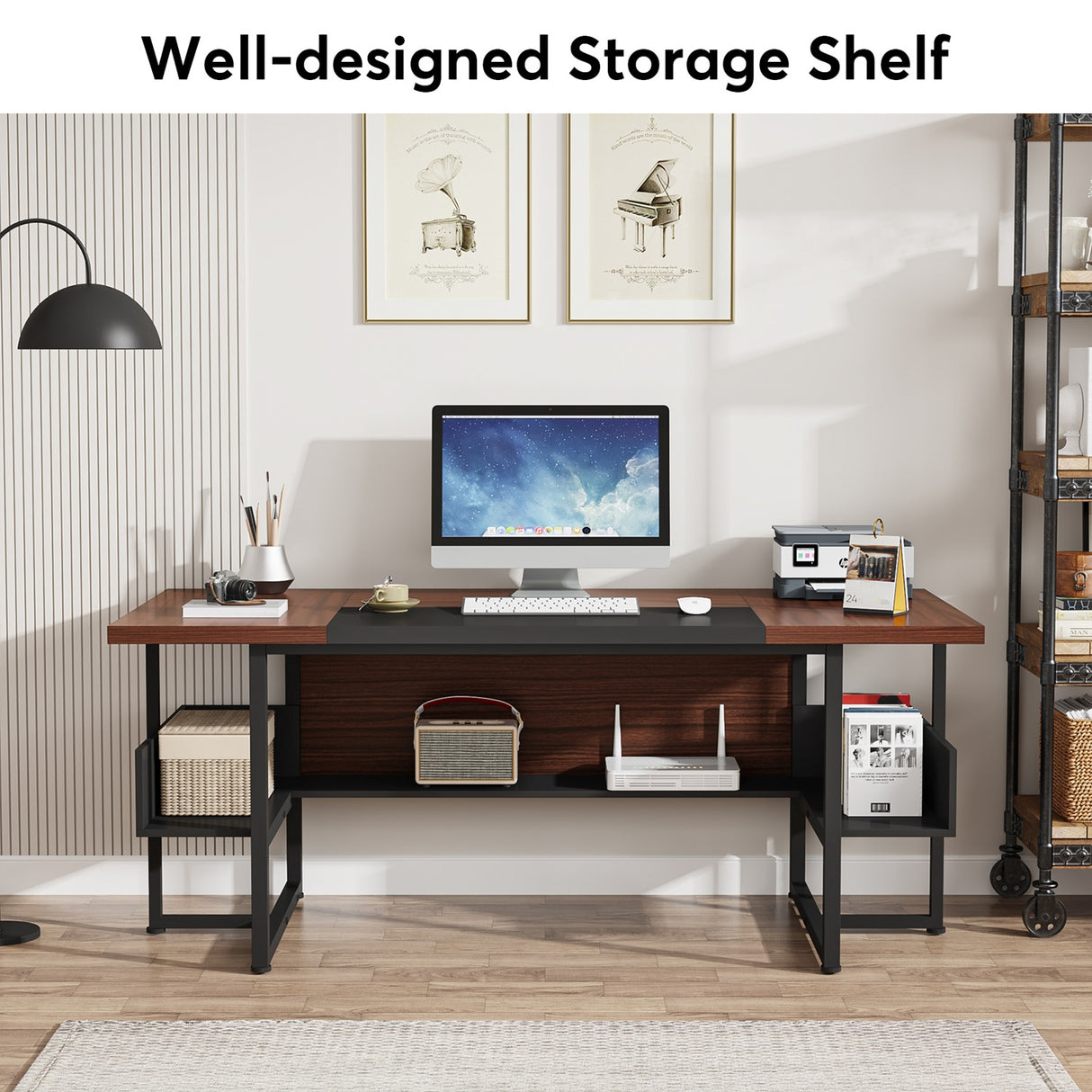 Escritorio mueble marca Tribesigns para oficina y homeoffice HOGA-XK00406