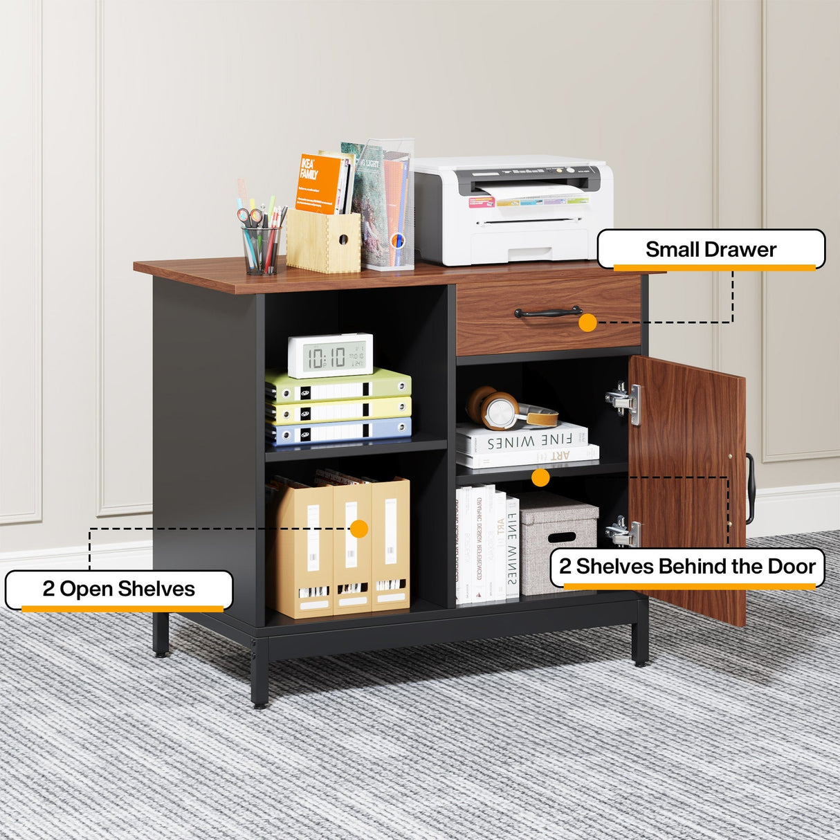 Escritorio L Ejecutivo con Gabinete Tribesigns HOGA-XK00443X