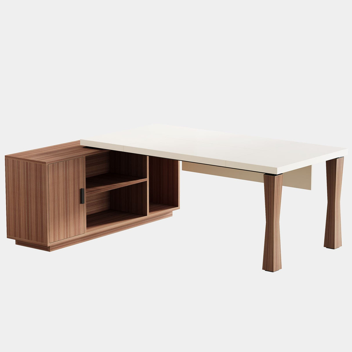 Escritorio para oficina de 180 cm en L con mesa para computadora y gabinete Tribesigns HOGA-YS0123