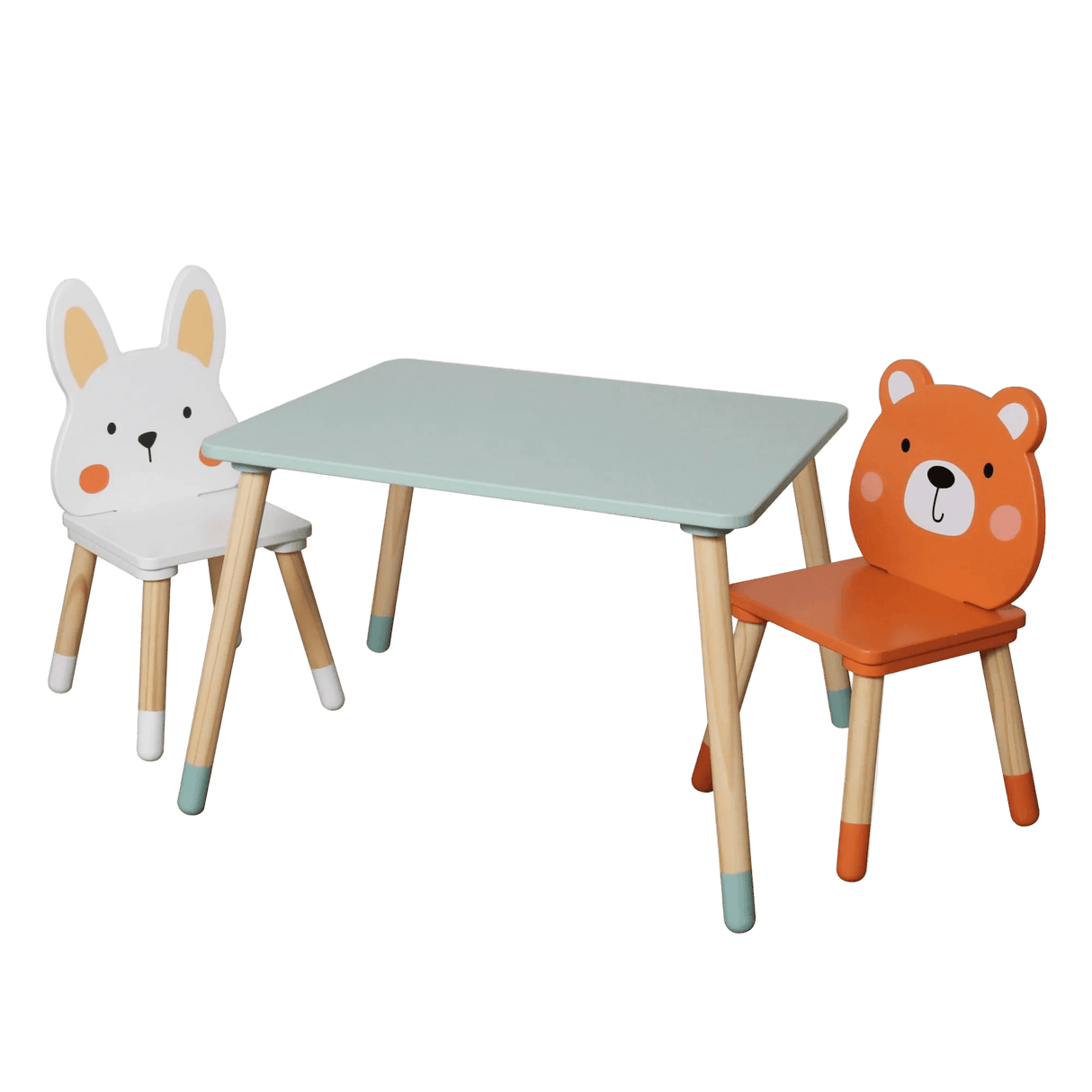 Juego de Mesa y Sillas Infantiles con Diseño de Animales W08G410B