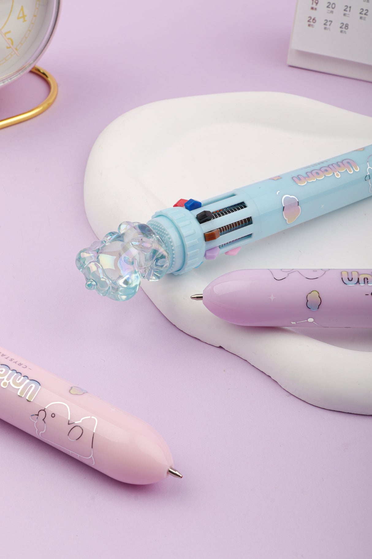 Bolígrafo de 10 Colores de Unicornio KK-7418