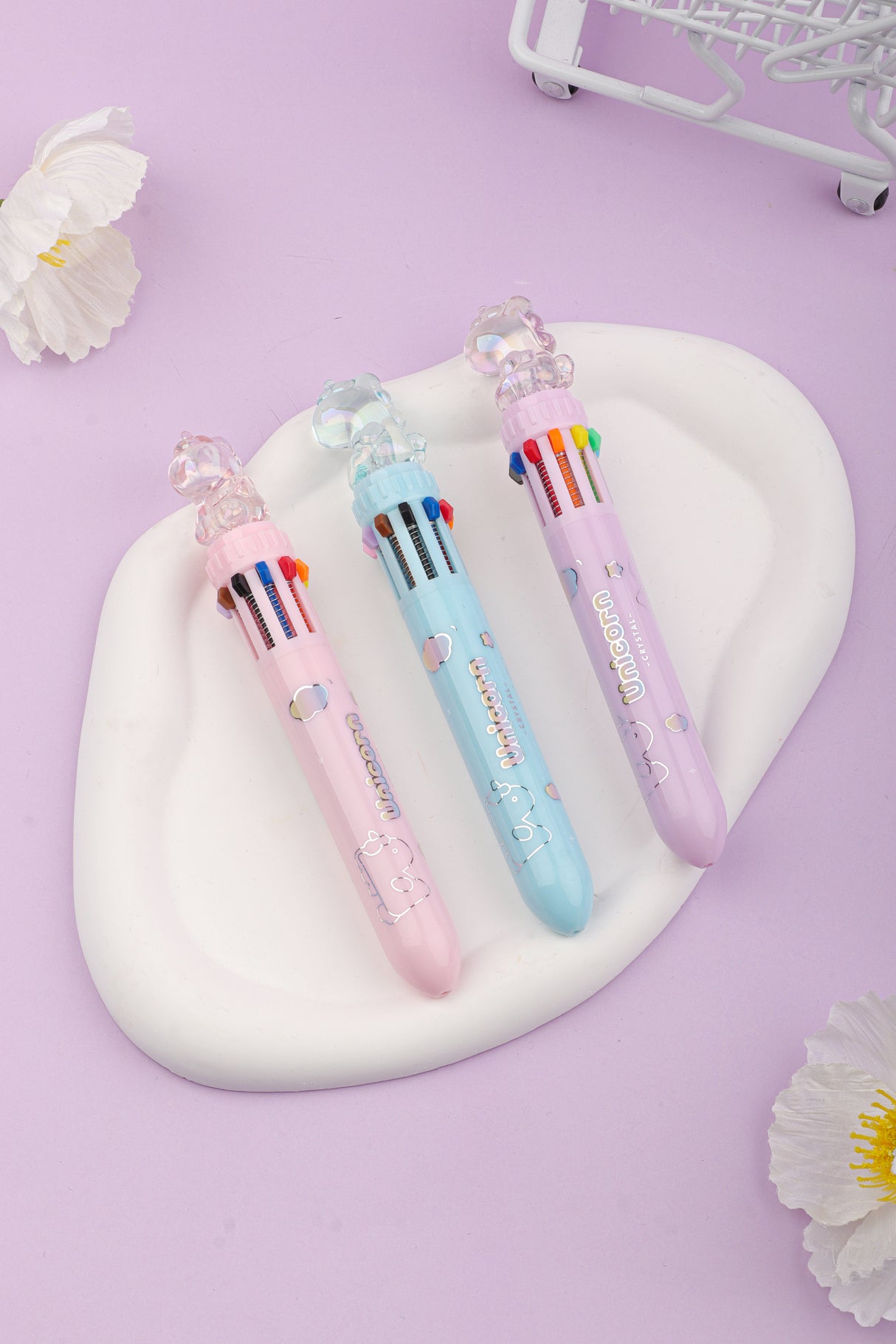 Bolígrafo de 10 Colores de Unicornio KK-7418