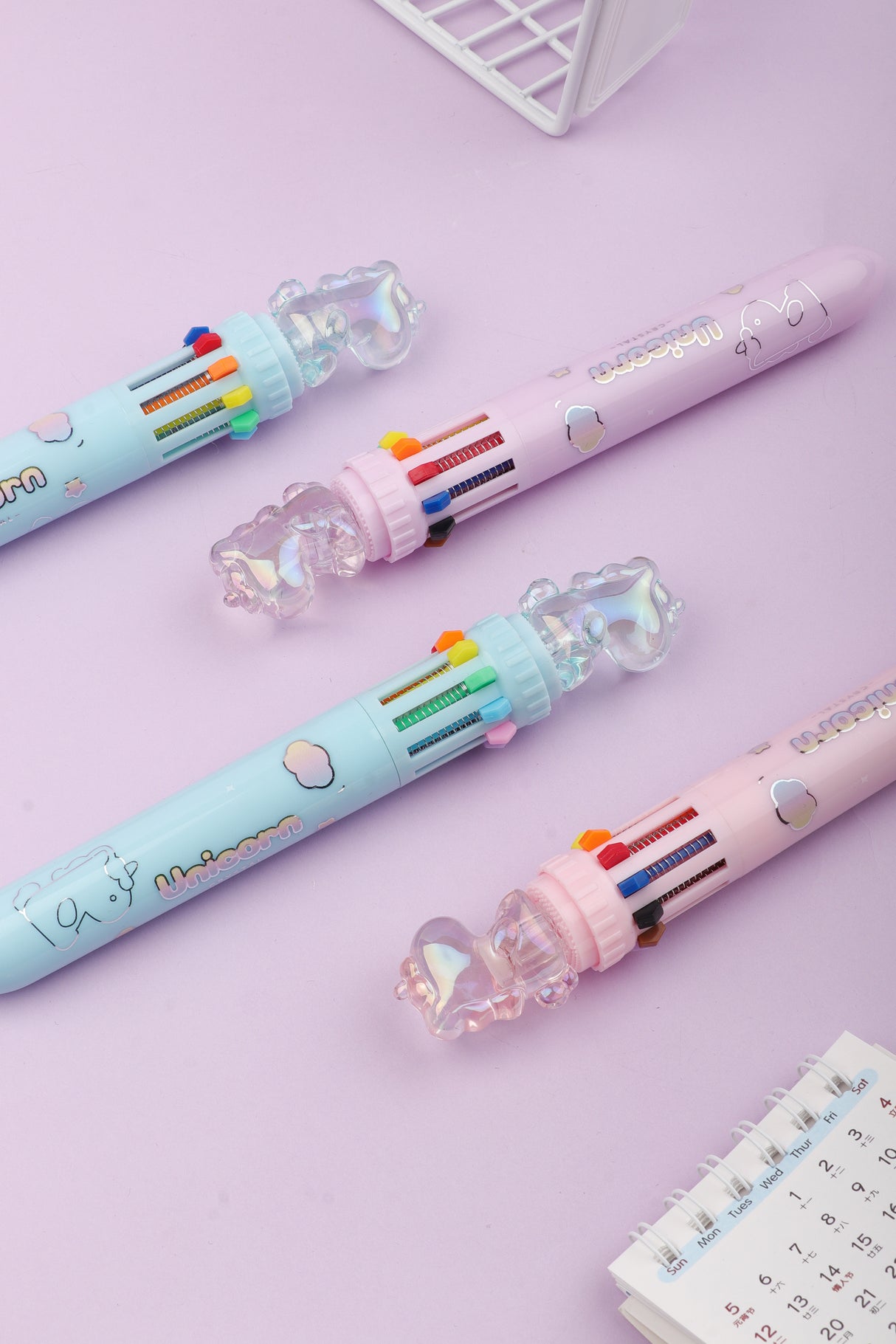 Bolígrafo de 10 Colores de Unicornio KK-7418