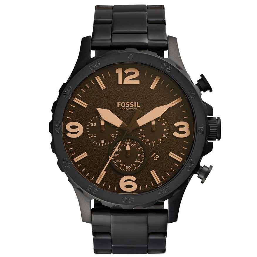 Reloj Fossil Nate de hombre correa de acero inoxidable