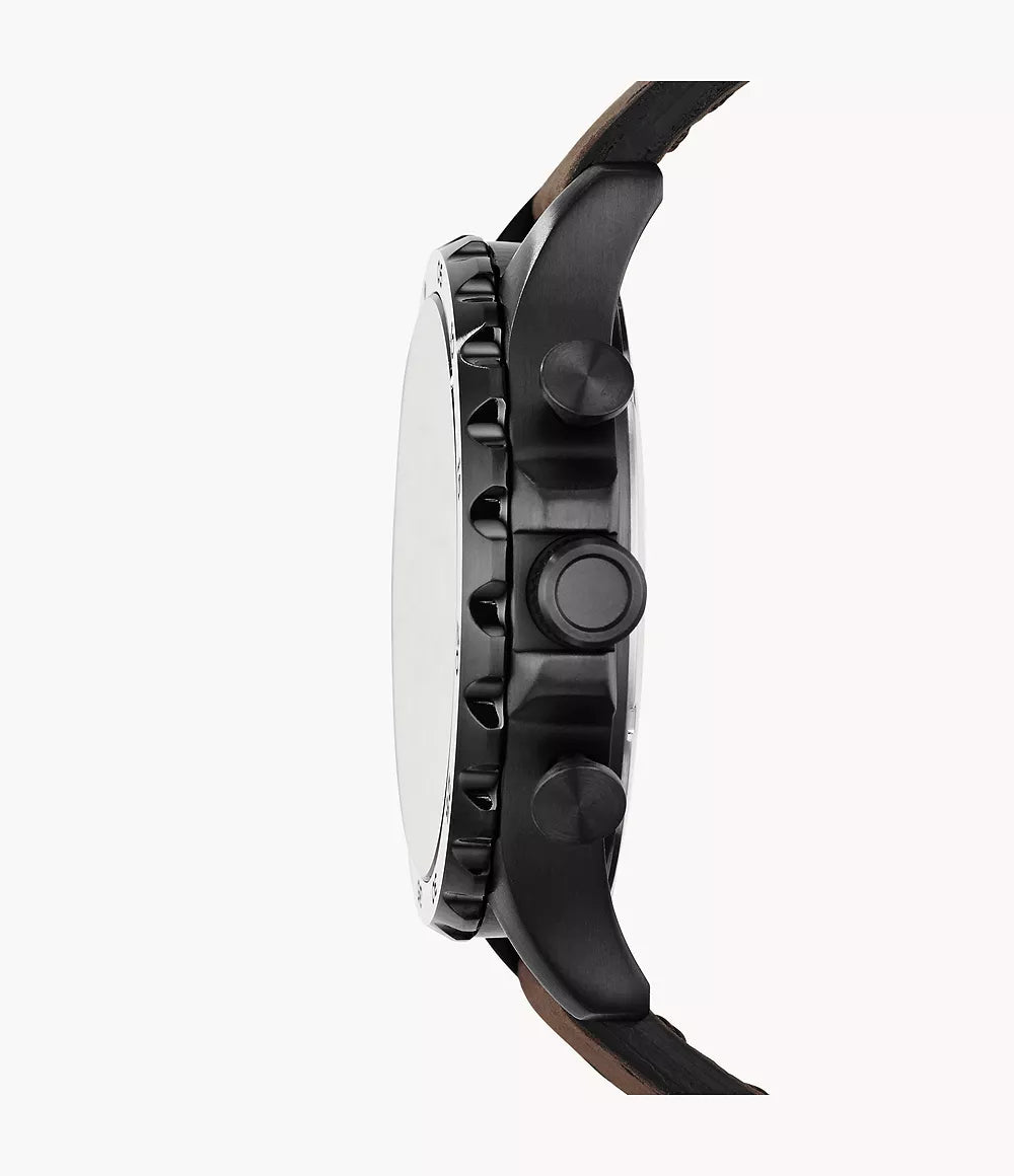 Reloj Fossil Nate de caballero pulsera de piel 50 mm