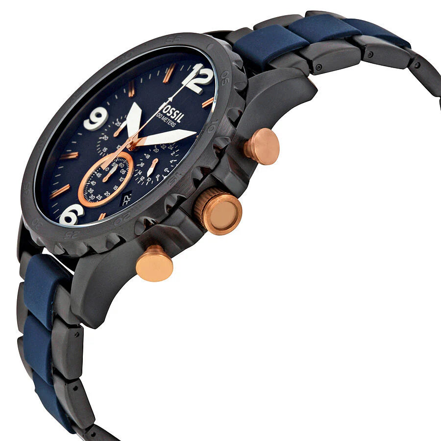 Reloj Fossil Nate de caballero pulsera de metal 50 mm