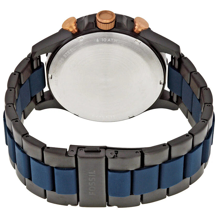 Reloj Fossil Nate de caballero pulsera de metal 50 mm