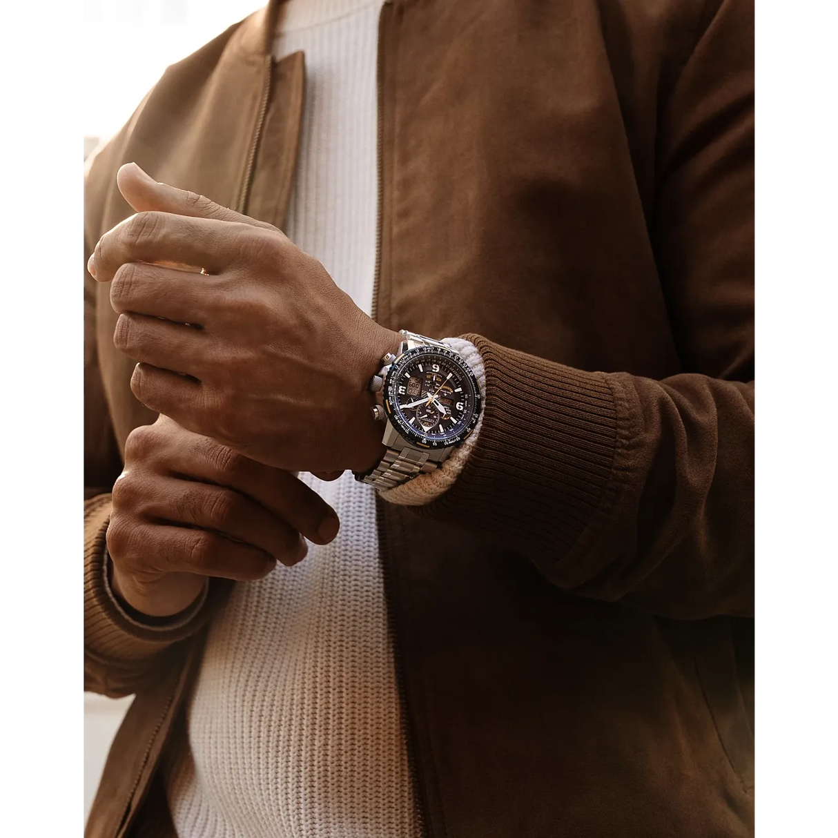 JY8078-52L Reloj Citizen Promaster Skyhawk de caballero banda de metal