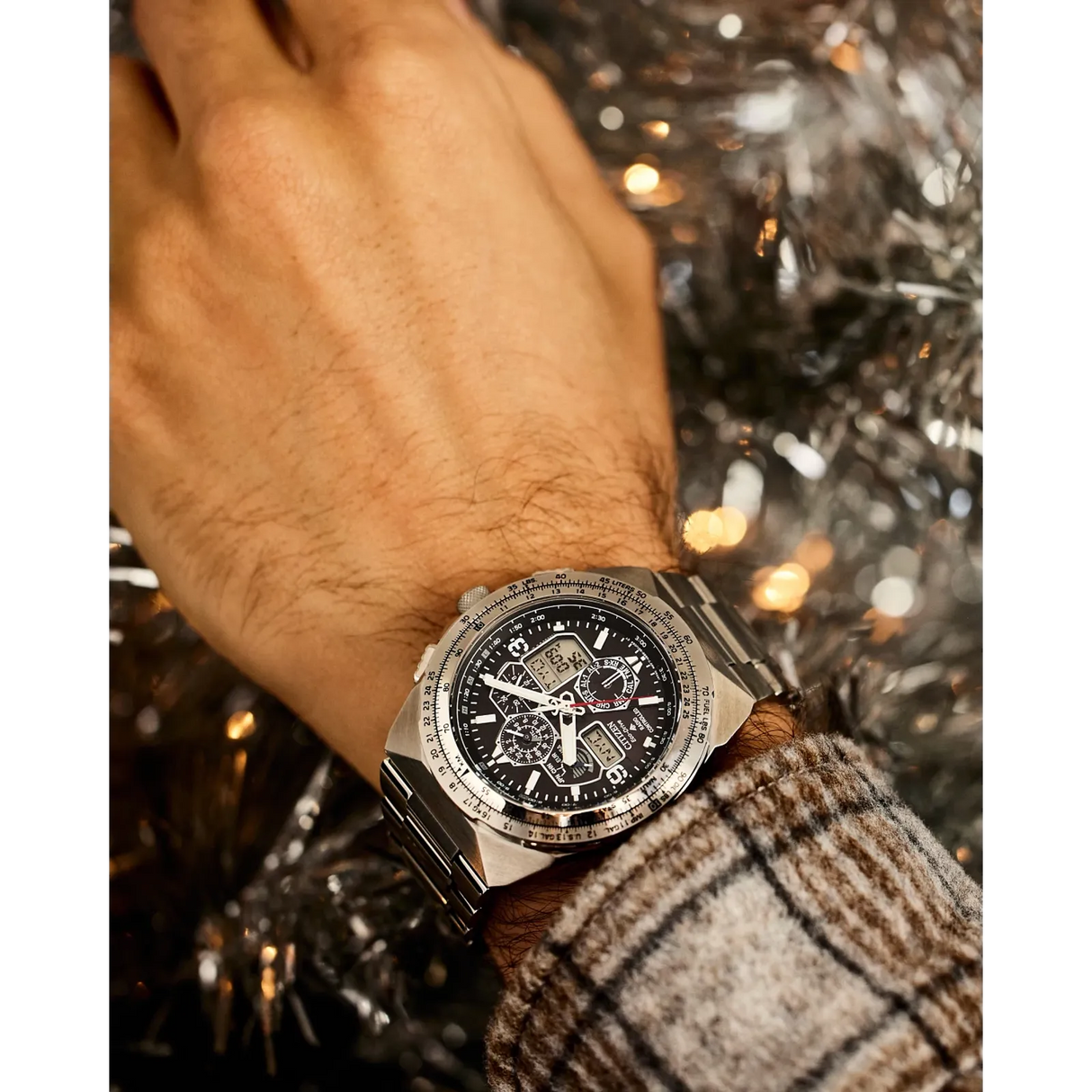 JY8120-58E Reloj Citizen Promaster Skyhawk de hombre pulsera de metal 46 mm