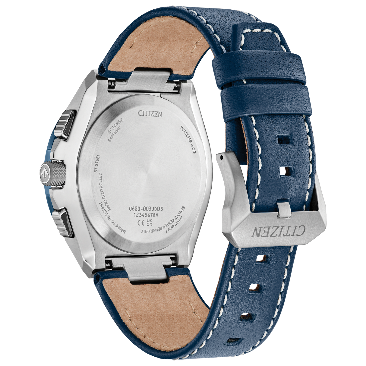 JY8148-08L Reloj Citizen Promaster Skyhawk A-T de hombre pulsera de cuero 46 mm