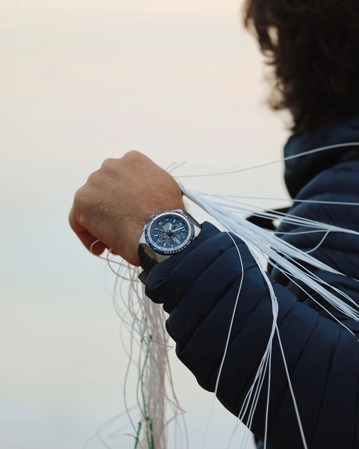 JY8148-08L Reloj Citizen Promaster Skyhawk A-T de hombre pulsera de cuero 46 mm