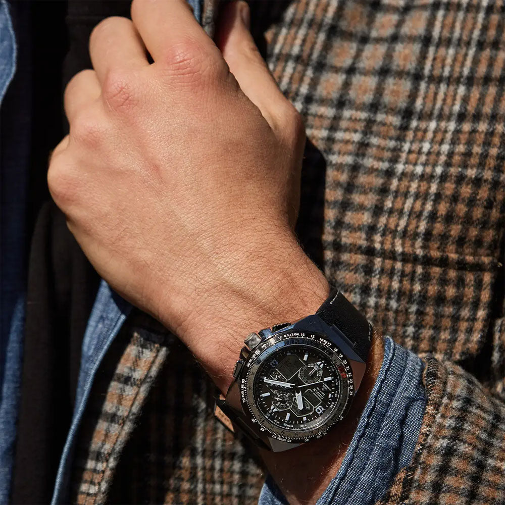 JY8149-05E Reloj Citizen Promaster Skyhawk de hombre correa de cuero