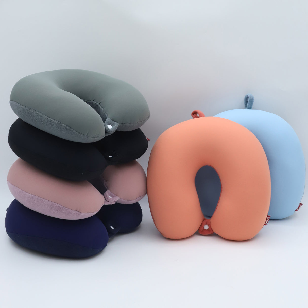 KLW-01 Almohada de viaje de espuma viscoelástica, almohada cervical para viajes