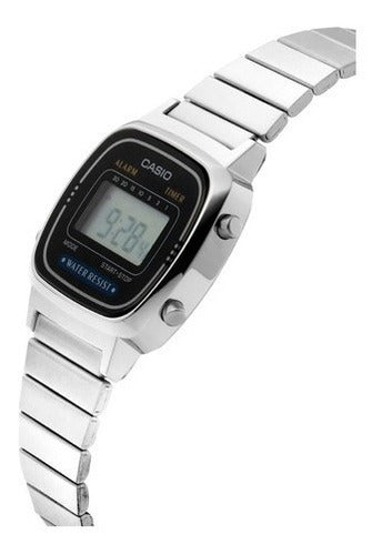 LA-670 Reloj Casio para Mujer Pulsera de Metal Digital Vintage Clásico