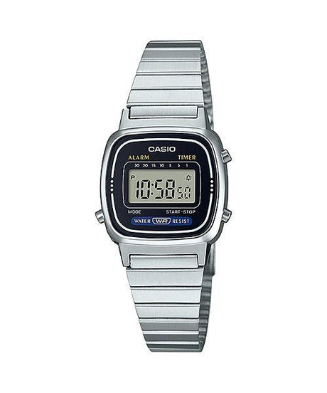 LA-670 Reloj Casio para Mujer Pulsera de Metal Digital Vintage Clásico