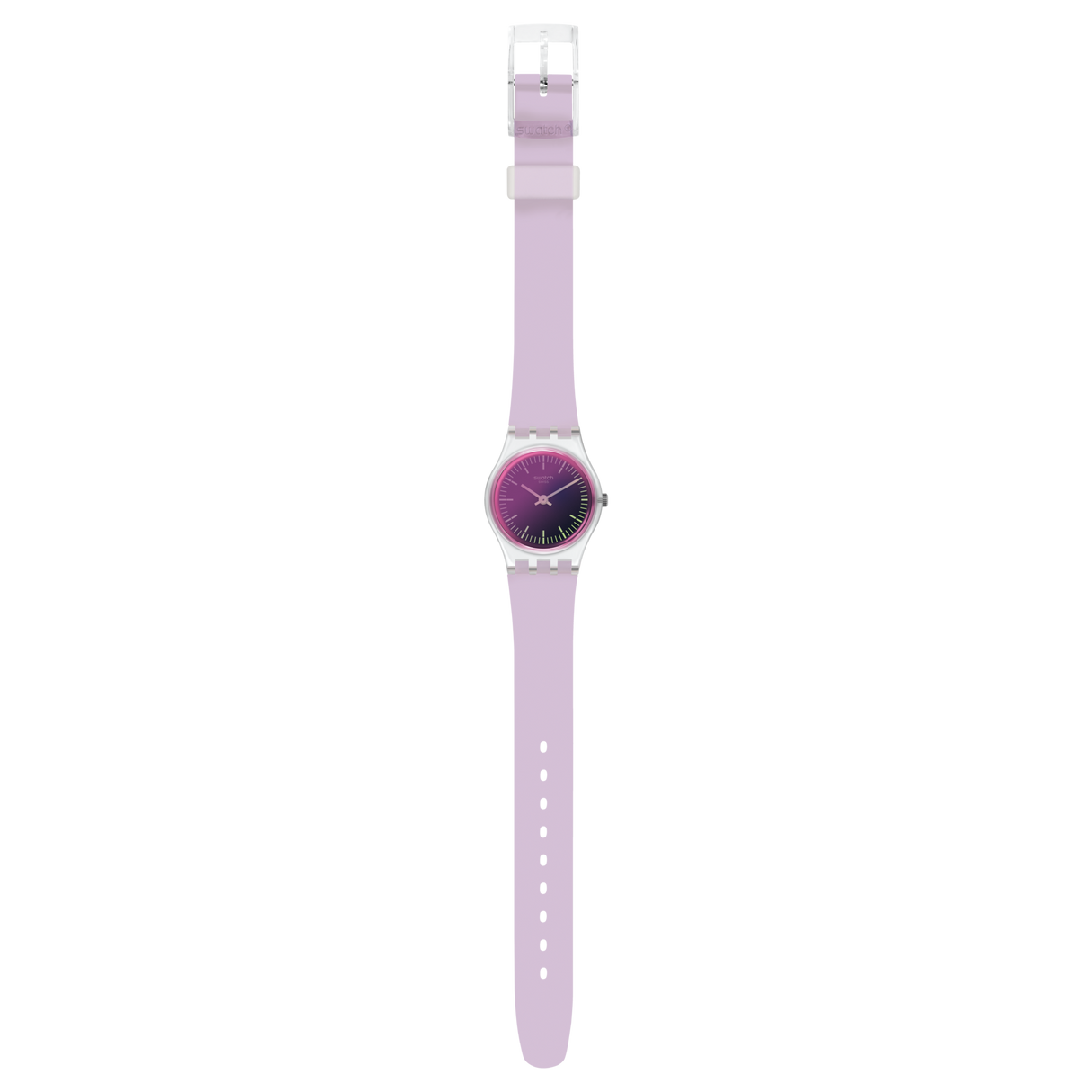 LK390 Reloj Swatch Ultraviolet de mujer pulsera de caucho