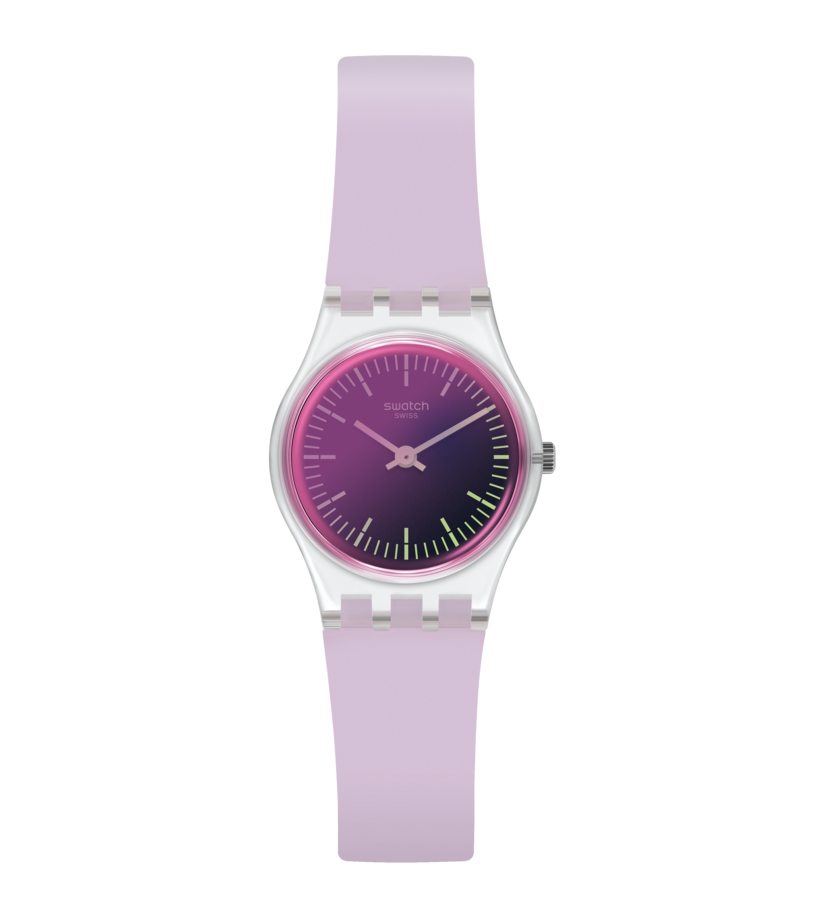 LK390 Reloj Swatch Ultraviolet de mujer pulsera de caucho