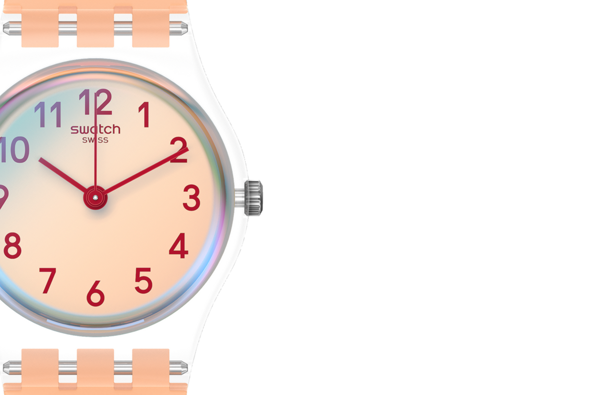 LK395 Reloj Swatch Casual Pink de dama correa de resina