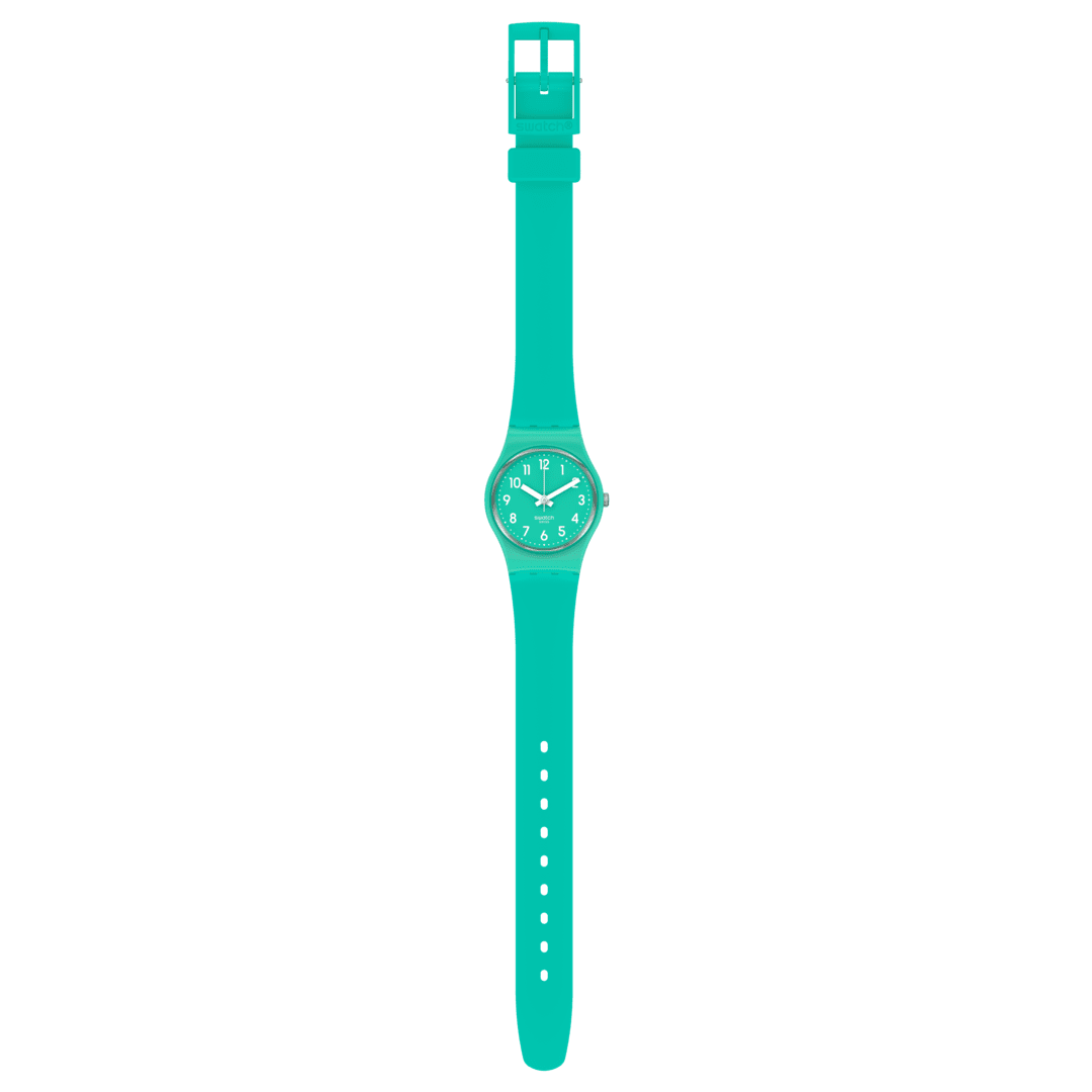 LL115C Reloj Swatch Back To Mint Leave de mujer correa de silicona