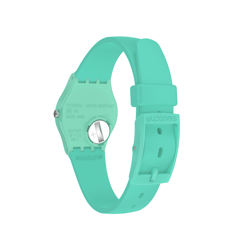 LL115C Reloj Swatch Back To Mint Leave de mujer correa de silicona
