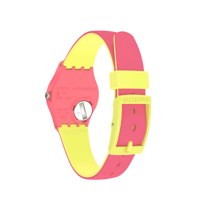 LP131C Reloj Swatch Back to Biko Roose de dama correa de resina