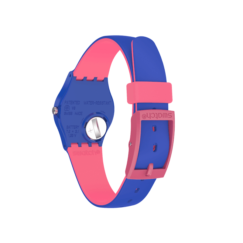 LS115C Reloj Swatch Back To Biko Bloo de dama pulsera de resina