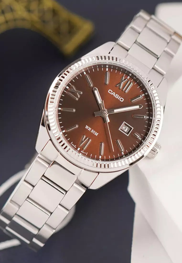 LTP-1302 Reloj Casio para Mujer Pulsera de Acero Inoxidable Análogo