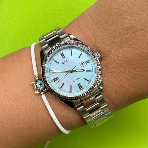 LTP-1302 Reloj Casio para Mujer Pulsera de Acero Inoxidable Análogo