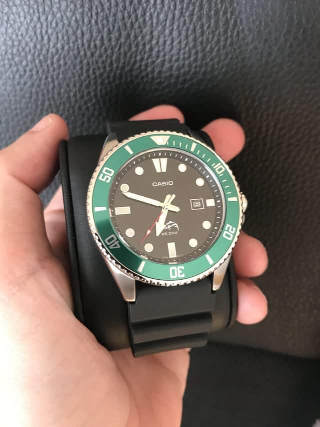 MDV-106 Reloj Casio Marlin Duro para Hombre Pulsera de Caucho Análogo